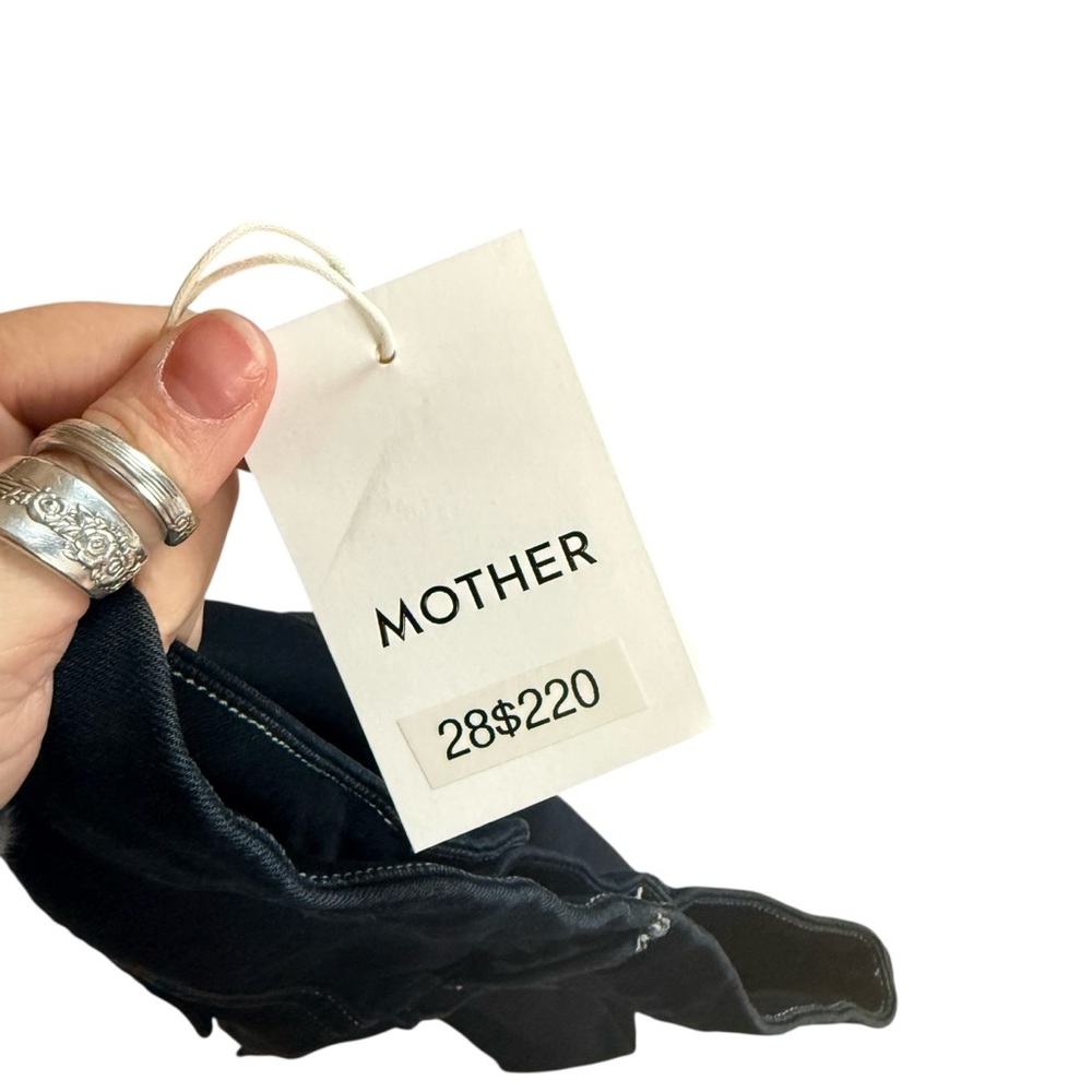 NWT Mother High Waisted Looker Skinny Denim in Coffee, Tea or Me? - Picture 6 of 11